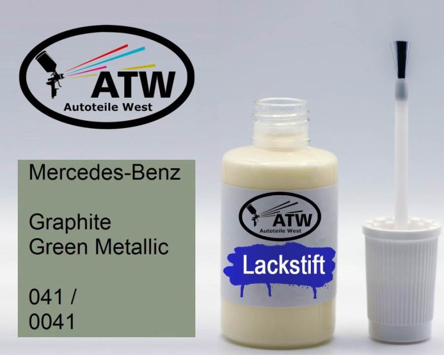 Mercedes-Benz, Graphite Green Metallic, 041 / 0041: 20ml Lackstift, von ATW Autoteile West.